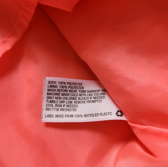 Cherokee Baby Girl Bright Coral Dress with Sheer Circle Design Details, Size 2T - Picture 4 of 4